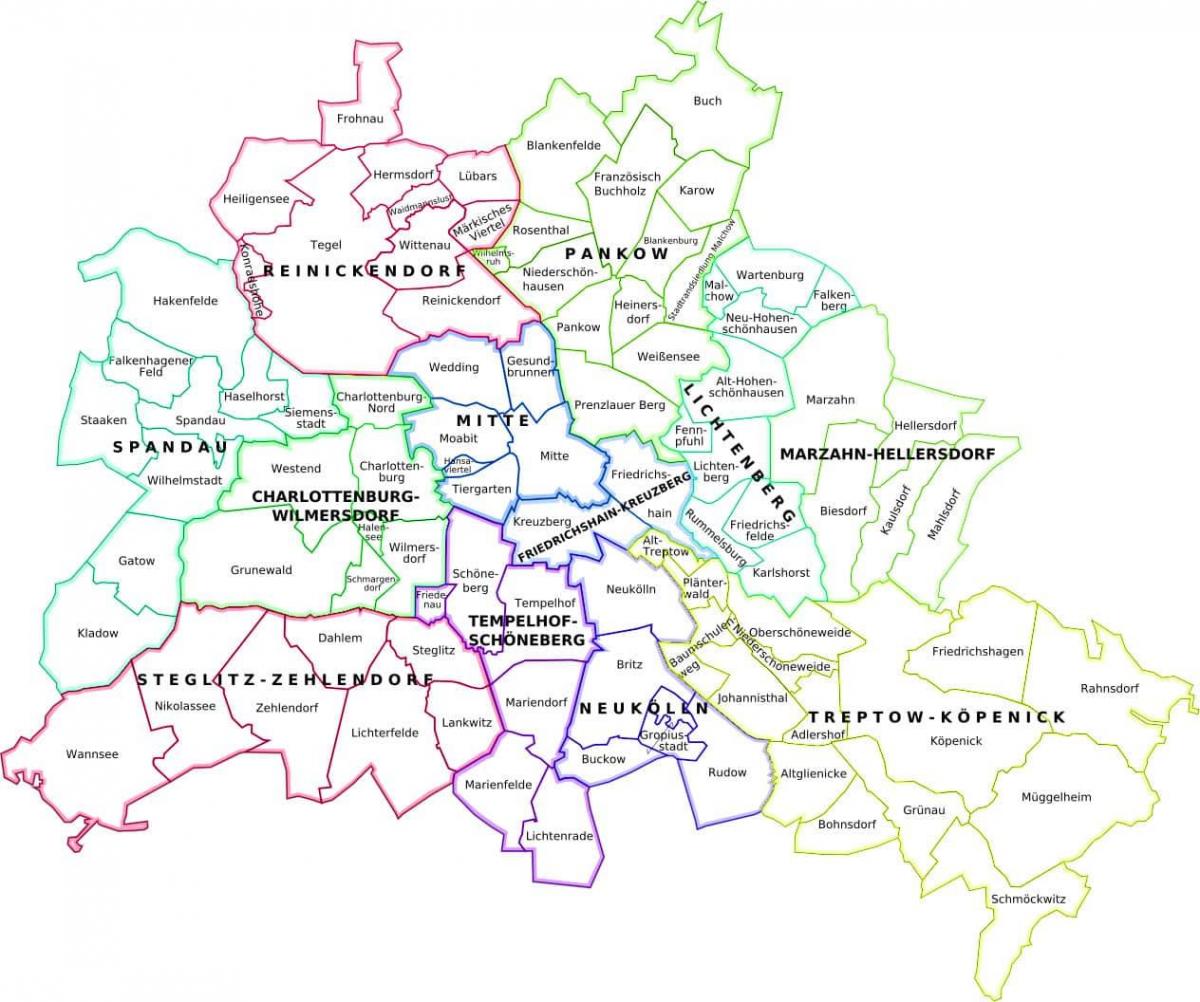 la carte de berlin et ses environs