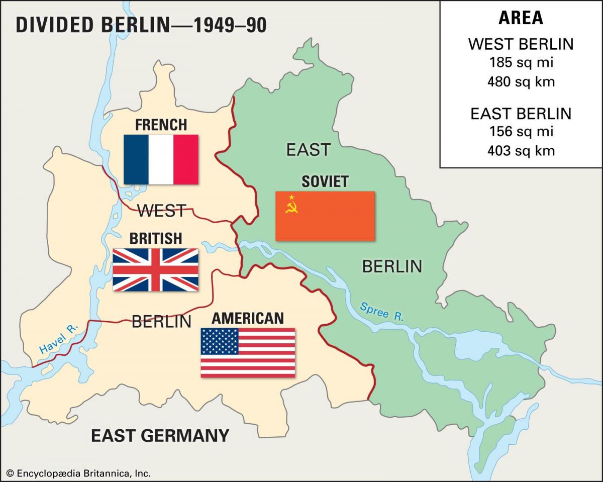 la carte de berlin-est à berlin-ouest