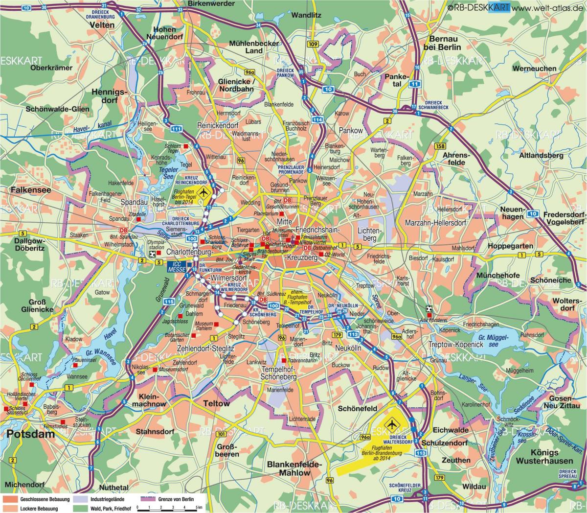 plan de la ville de berlin