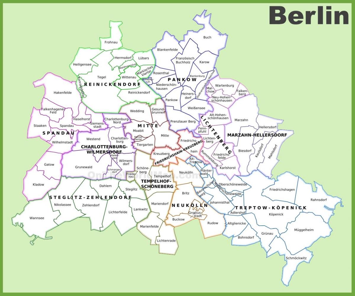 berlin districts carte