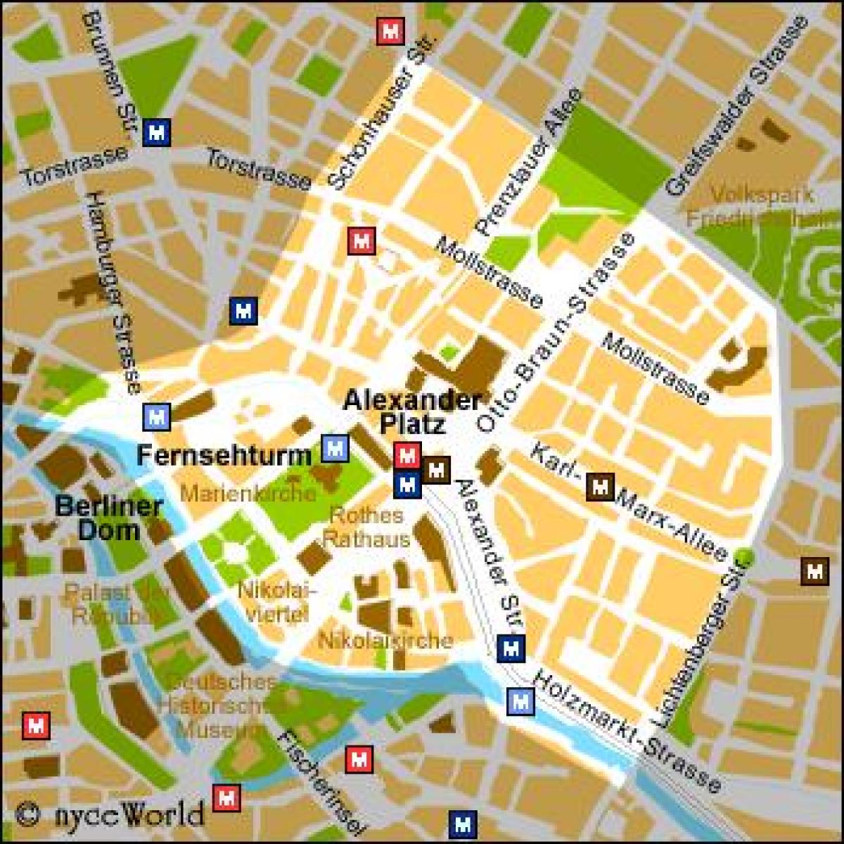 carte de l'alexanderplatz de berlin
