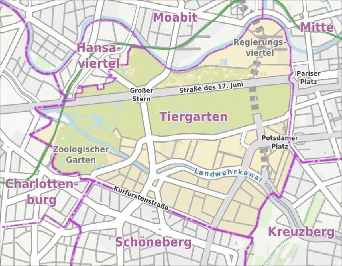 carte de tiergarten de berlin