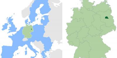 Berlin emplacement sur la carte du monde