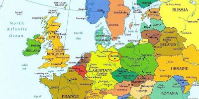 La carte de berlin, la carte de l'europe