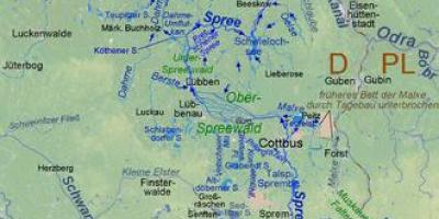Carte de berlin rivières
