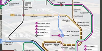 Carte de berlin s9 train