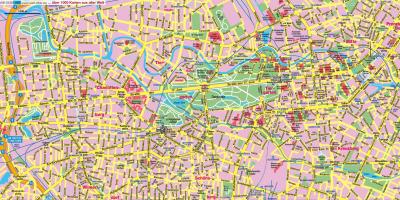 Carte de rue de centre-ville de berlin