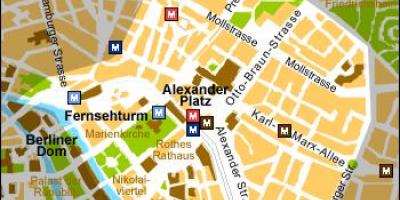 Carte de l'alexanderplatz de berlin