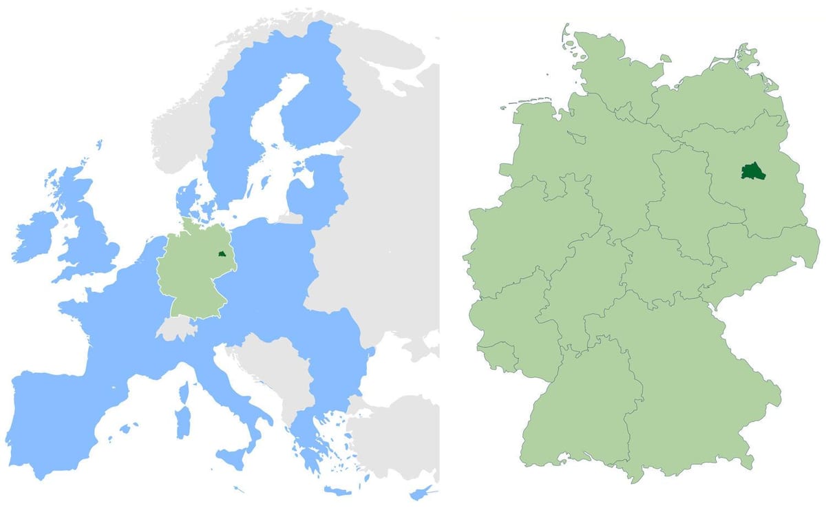 berlin emplacement sur la carte du monde