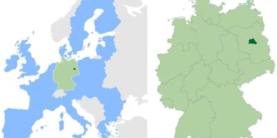 Berlin emplacement sur la carte du monde