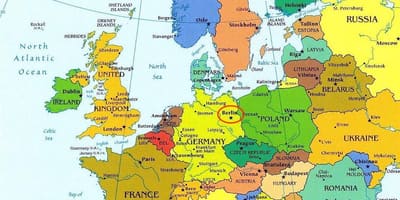 La carte de berlin, la carte de l'europe