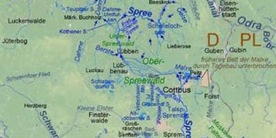 Carte de berlin rivières