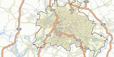 Rue la carte de berlin, allemagne